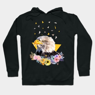 Bald eagle with flowers Hoodie